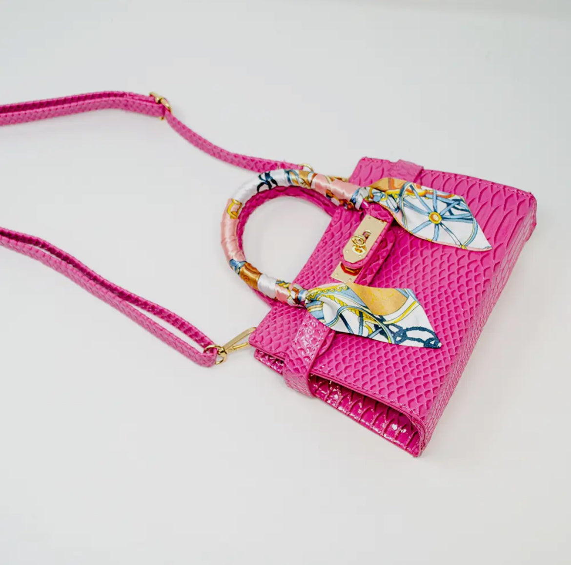 Pretty in Pink Crocodile Purse