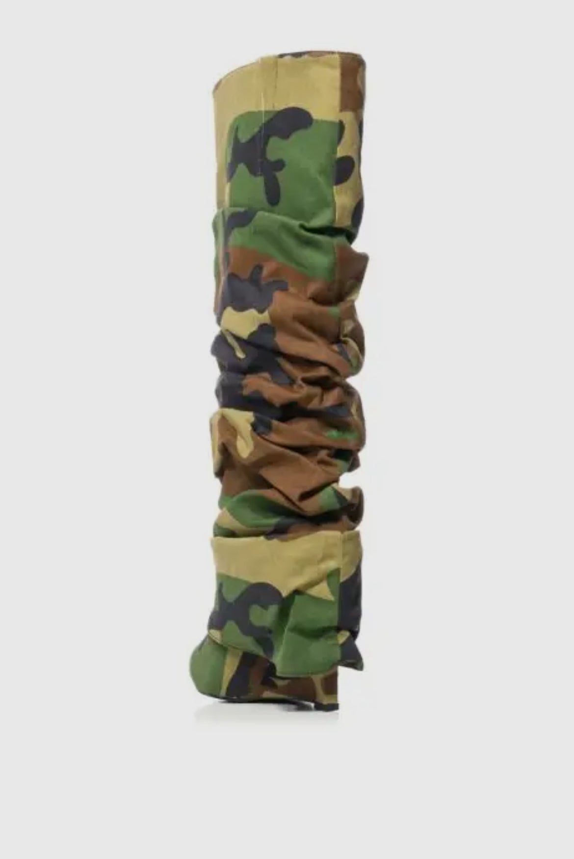 Stacked Camo Wedge Boot