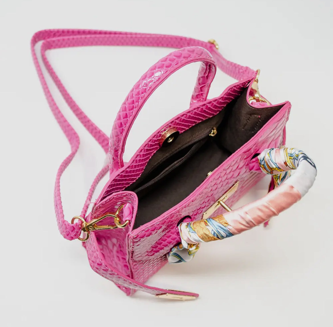 Pretty in Pink Crocodile Purse